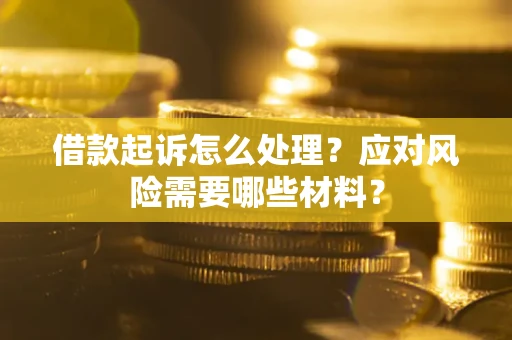 武汉借款起诉怎么处理？应对风险需要哪些材料？