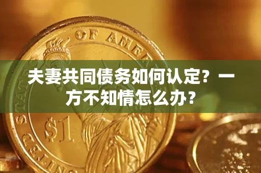 武汉夫妻共同债务如何认定？一方不知情怎么办？