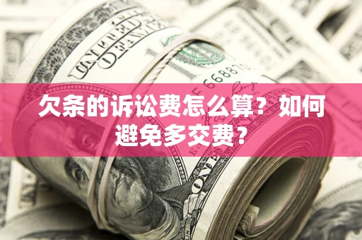 武汉欠条的诉讼费怎么算？如何避免多交费？