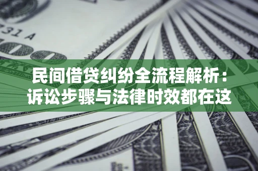 武汉民间借贷纠纷全流程解析：诉讼步骤与法律时效都在这儿了