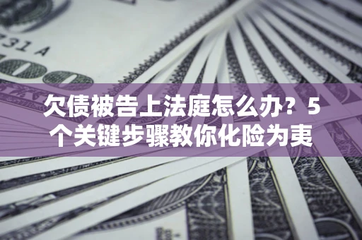 武汉欠债被告上法庭怎么办？5个关键步骤教你化险为夷